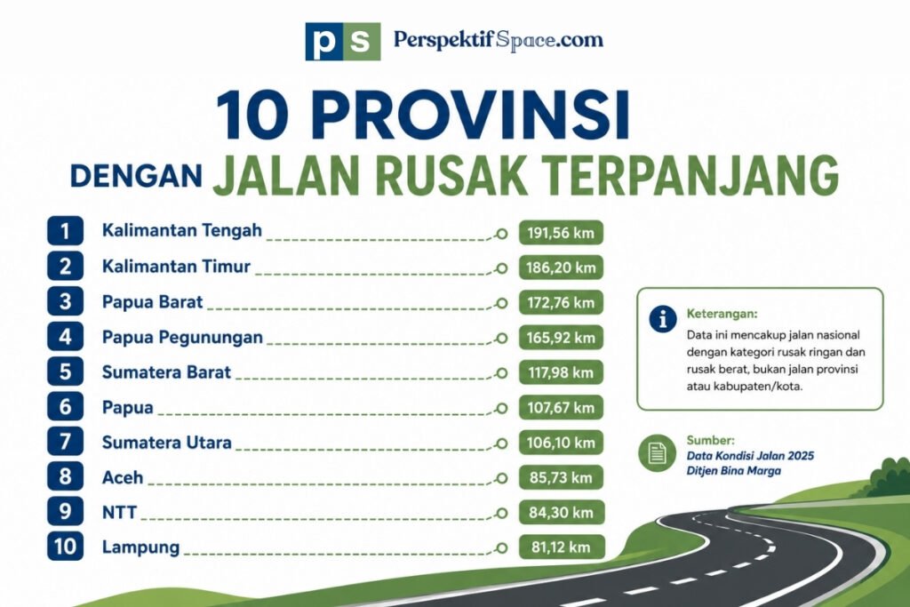 10 Provinsi dengan Jalan Rusak Terpanjang, Kalteng Peringkat Pertama Jalan Nasional Rusak