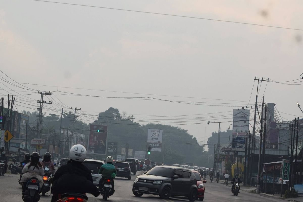 kabut asap di kota palangka raya 28 juli |