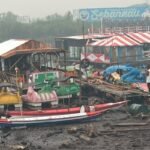 wisata kereng bangkirai palangka raya saat musim karhutla dan kabut asap |